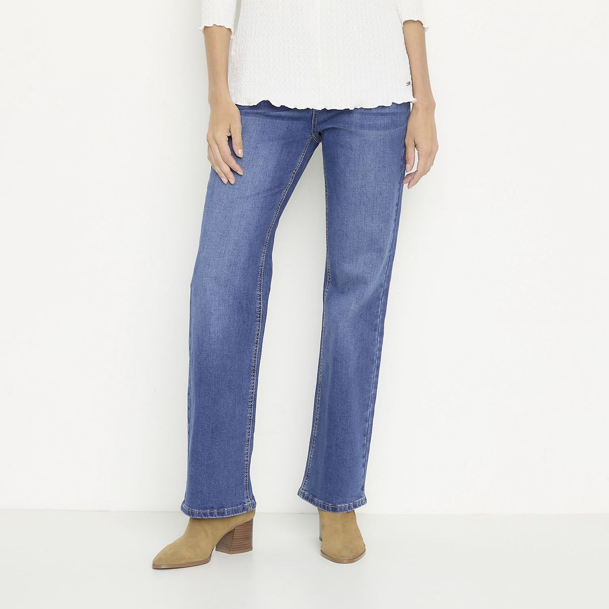 NEWPORT - Jeans Straight Tiro Medio Mujer Newport