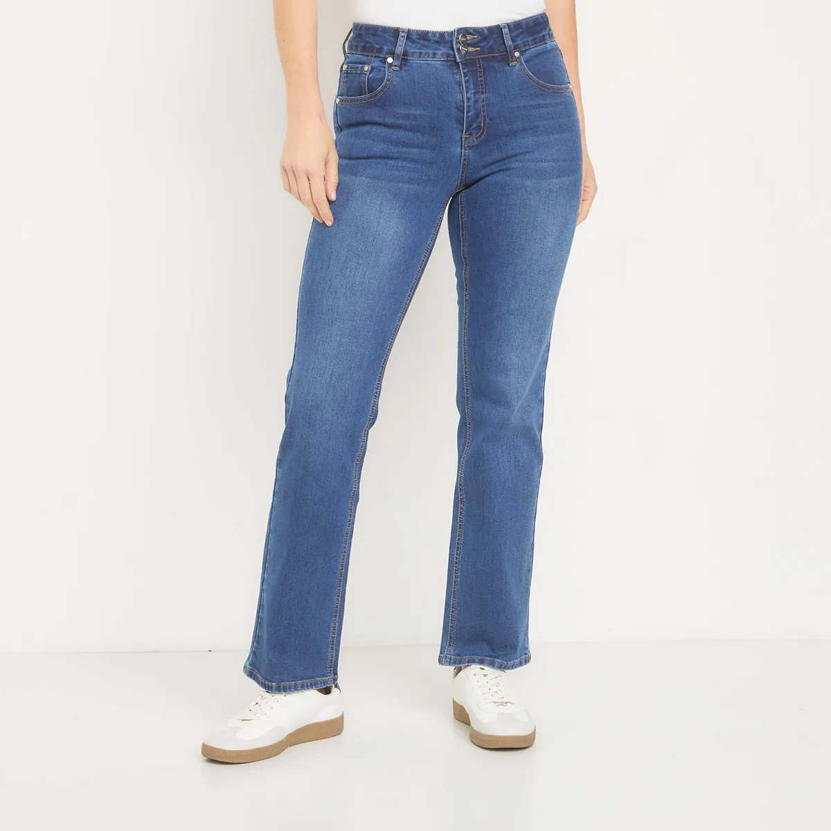 NEWPORT - Jeans Straight Tiro Medio Mujer Newport