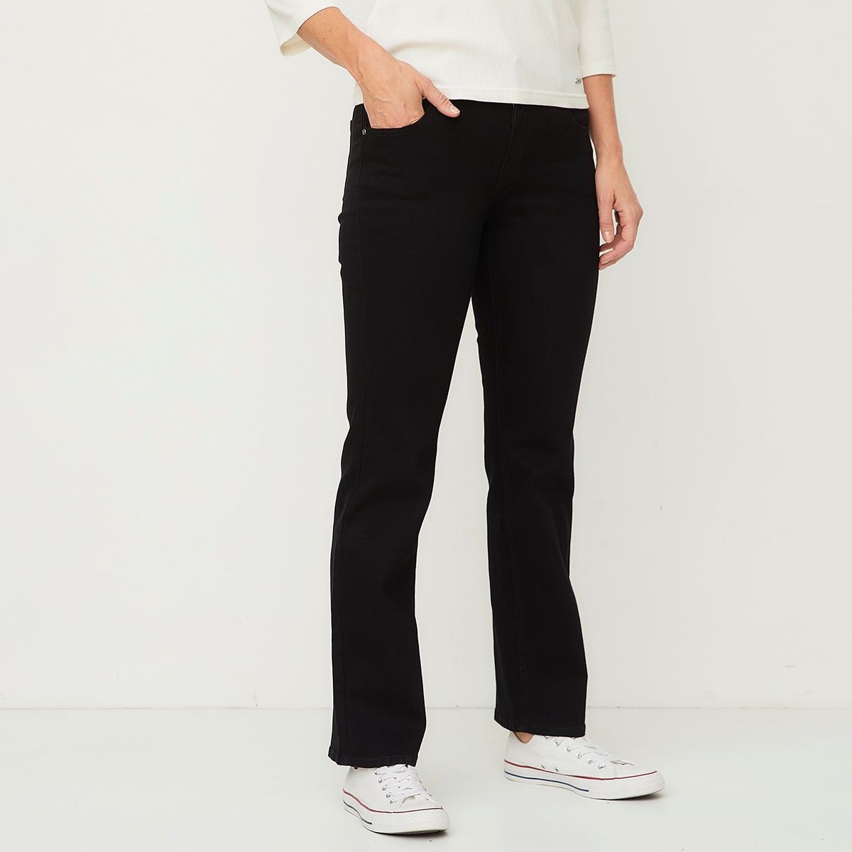 NEWPORT - Jeans Straight Tiro Medio Mujer Newport
