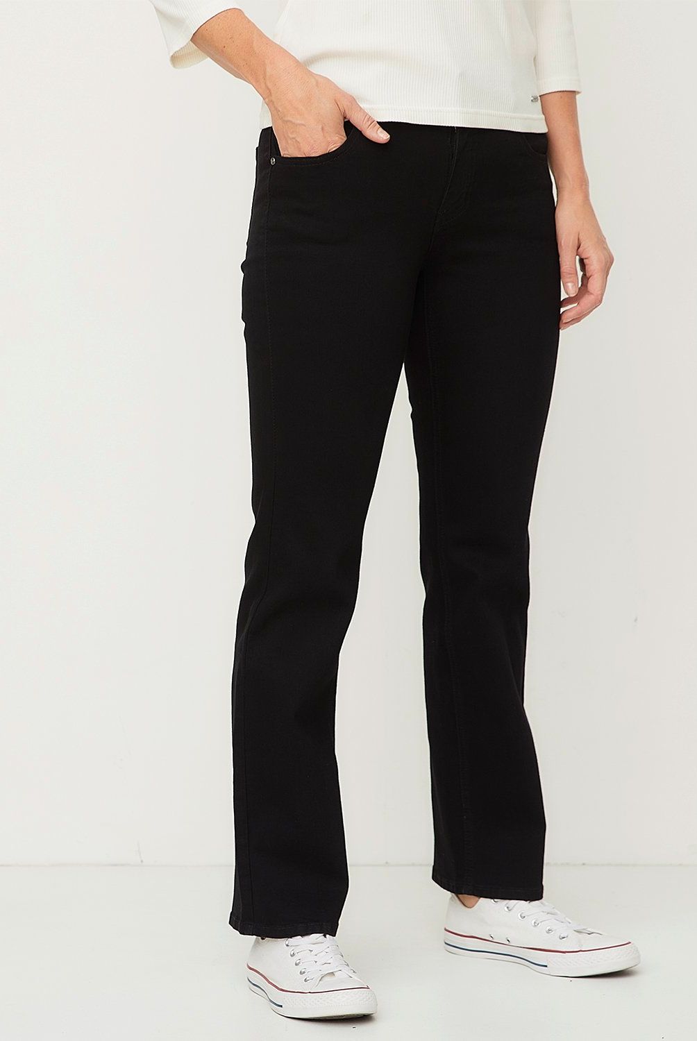 NEWPORT - Jeans Straight Tiro Medio Mujer Newport
