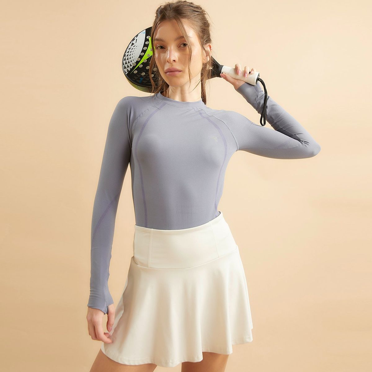 DIADORA - Camiseta Seamless Manga Larga Deportiva Mujer Diadora