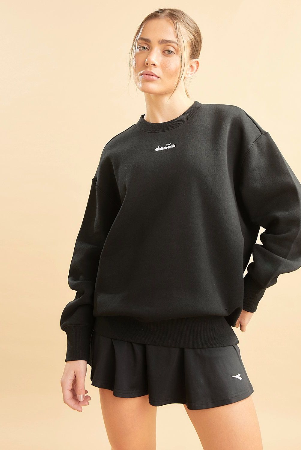 DIADORA - Polerón Crew Neck Algodón Deportivo Mujer Diadora