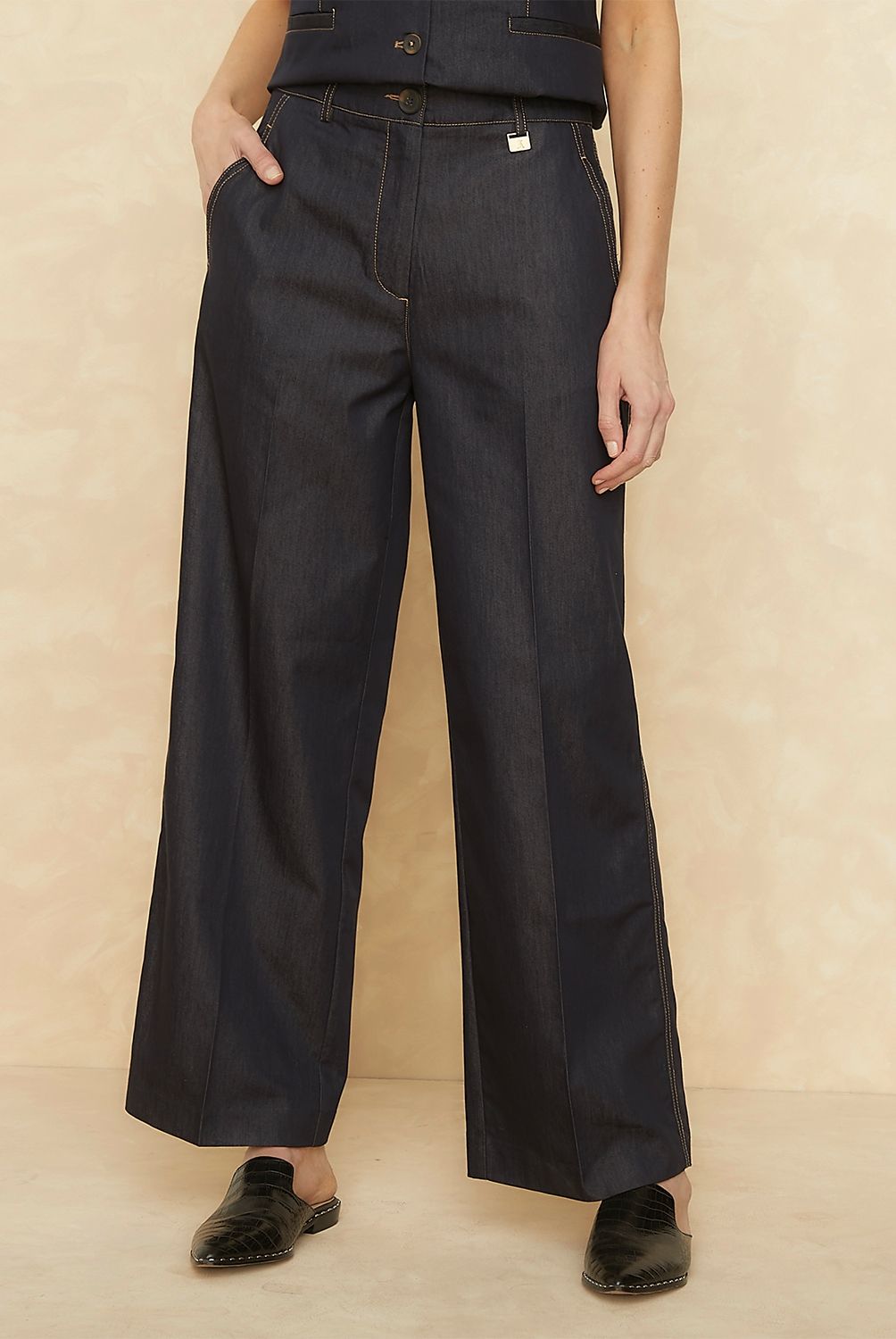 APOLOGY - Jeans Wide Leg Tiro Alto Mujer Apology