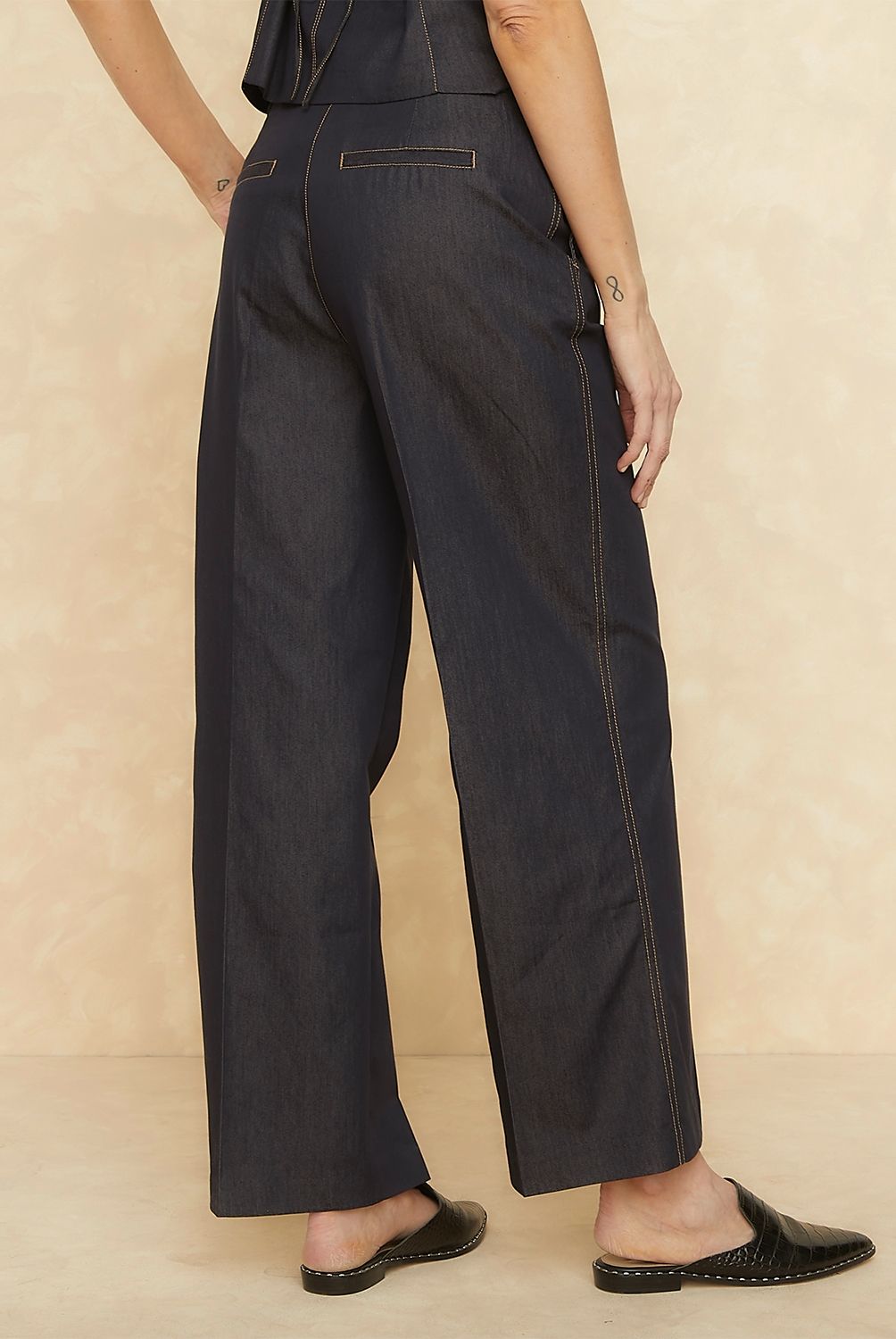 APOLOGY - Jeans Wide Leg Tiro Alto Mujer Apology