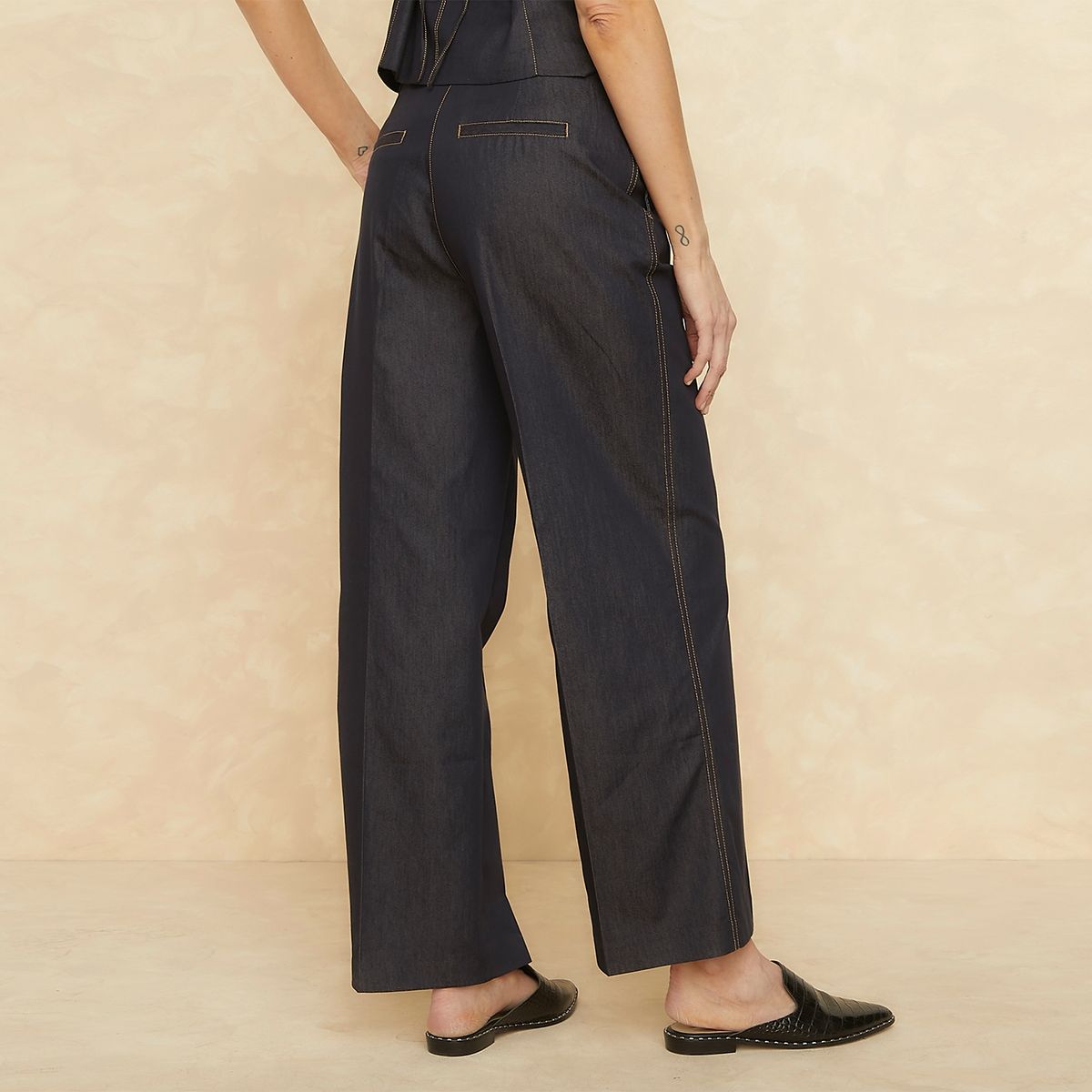 APOLOGY - Jeans Wide Leg Tiro Alto Mujer Apology