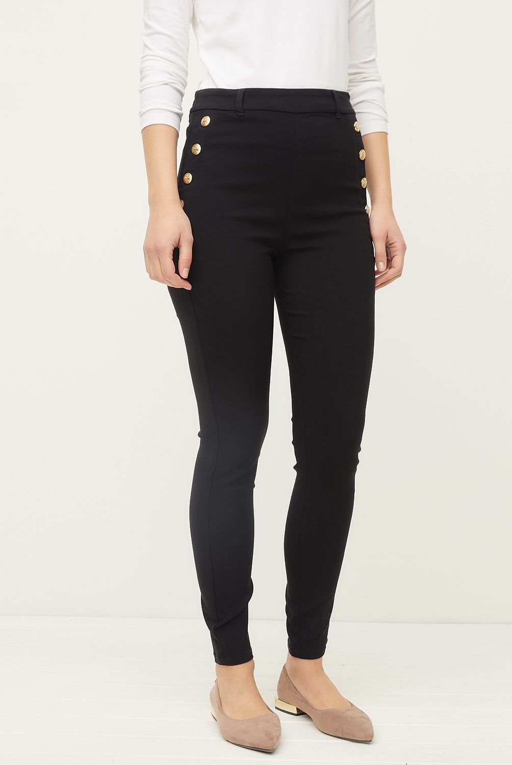 ELLE - Pantalón Leggings Tiro Alto Mujer Elle