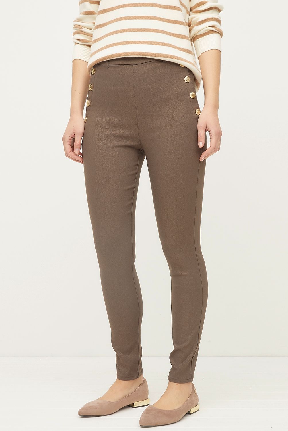 ELLE - Pantalón Leggings Tiro Alto Mujer Elle
