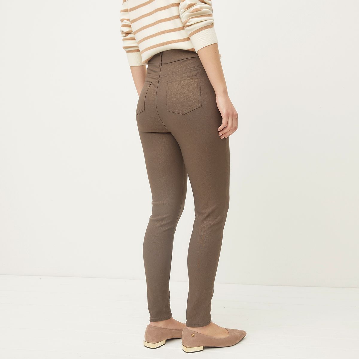 ELLE - Pantalón Leggings Tiro Alto Mujer Elle