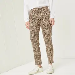 UNIVERSITY CLUB - Pantalón Mujer Viscosa Straight Tiro Alto