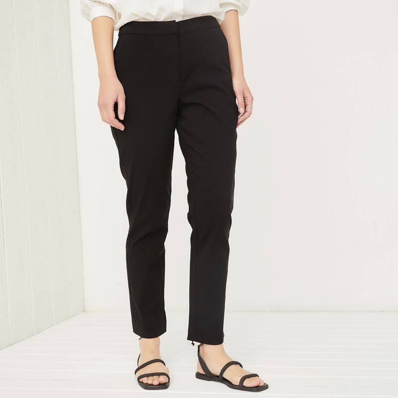 UNIVERSITY CLUB - Pantalón Mujer University Club Viscosa Straight Tiro Alto