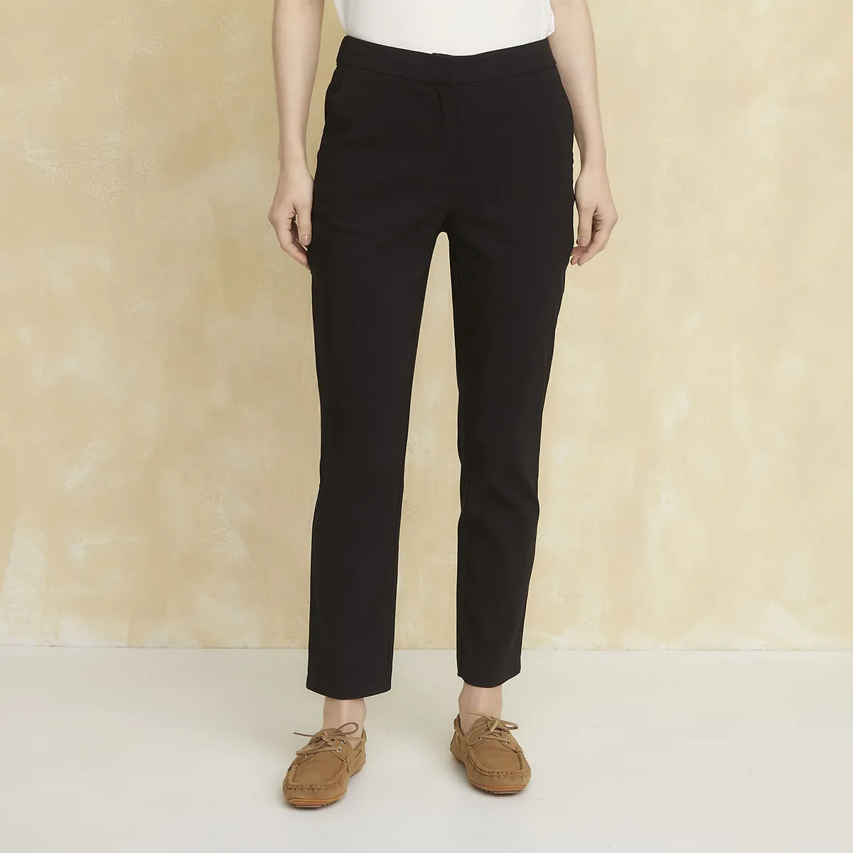 UNIVERSITY CLUB - Pantalón Viscosa Straight Tiro Alto Mujer University Club