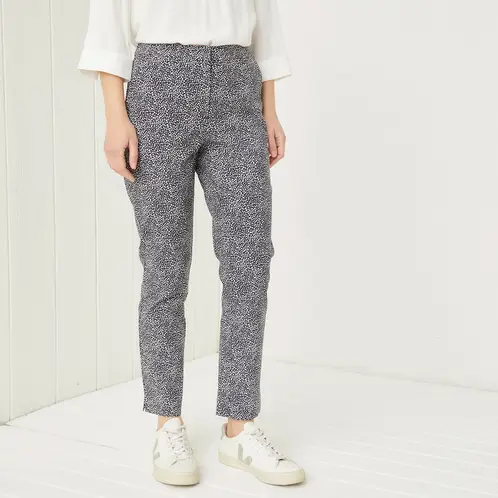 UNIVERSITY CLUB - Pantalón Mujer Viscosa Straight Tiro Alto