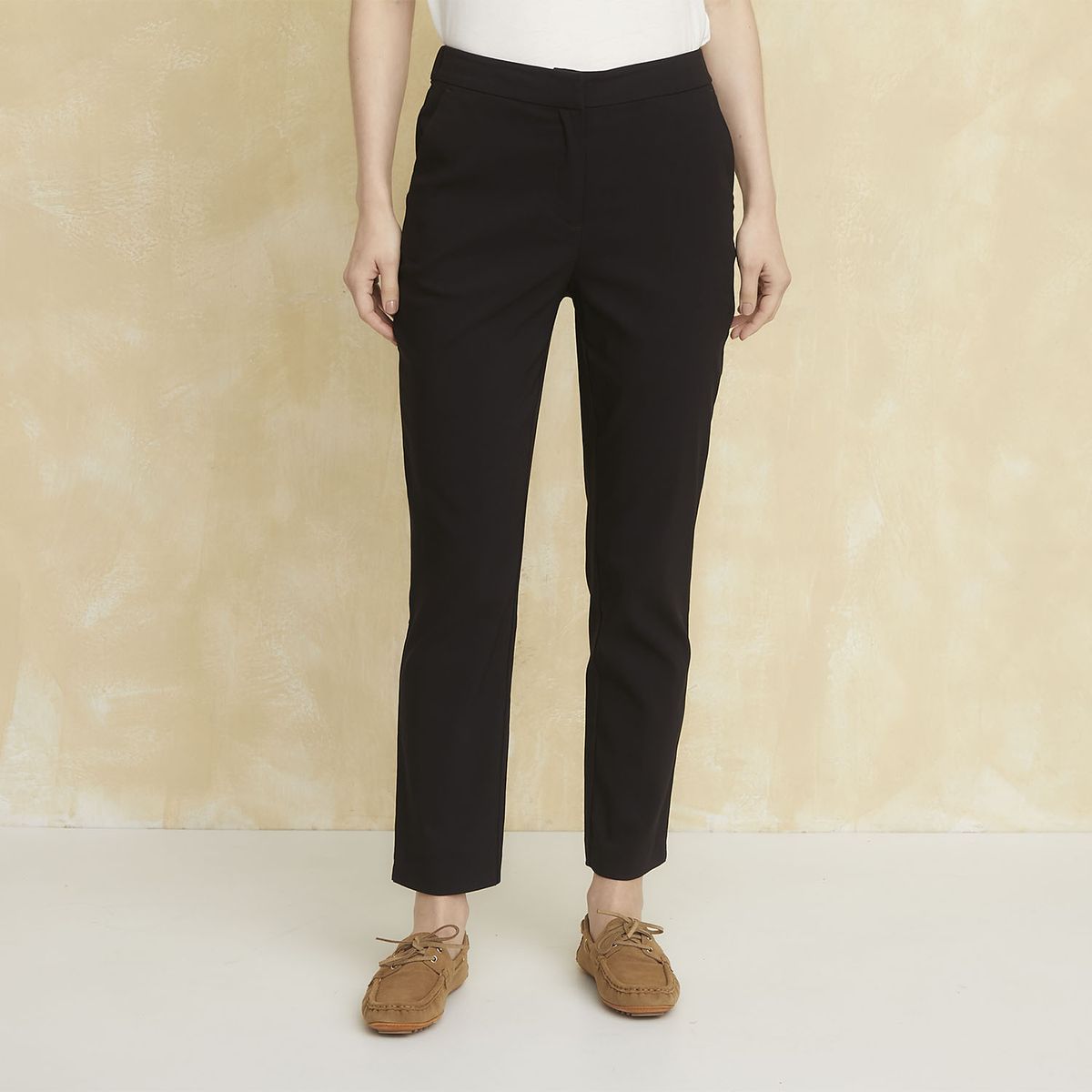 UNIVERSITY CLUB - Pantalón Viscosa Straight Tiro Alto Mujer University Club