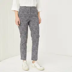 UNIVERSITY CLUB - Pantalón Mujer Viscosa Straight Tiro Alto