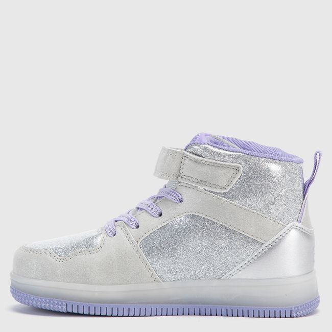 DISNEY - Zapatilla Urbana Niña Con Luces Plateado (22 a 33) Disney