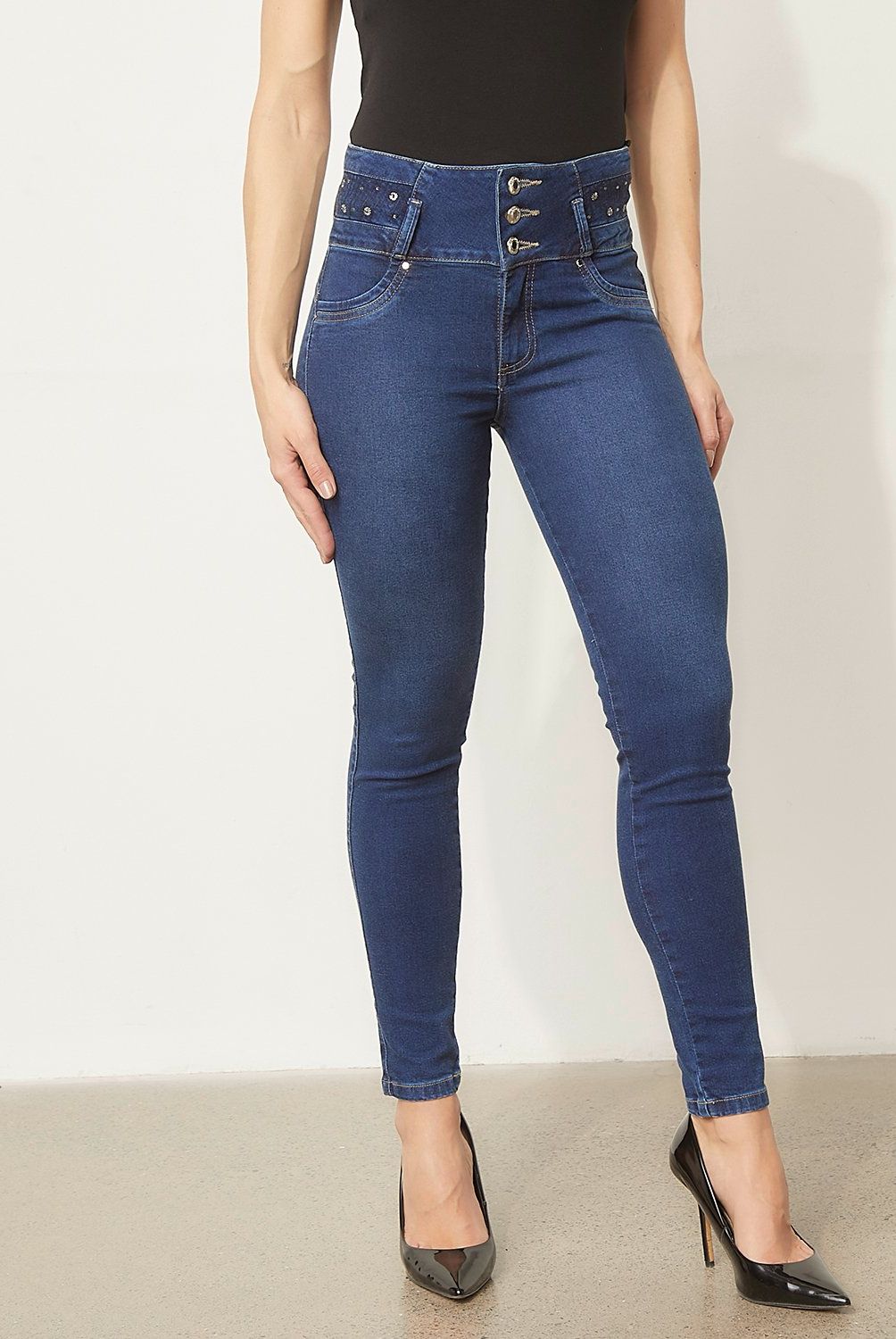 MOSSIMO - Jeans Skinny Tiro Alto Mujer Mossimo