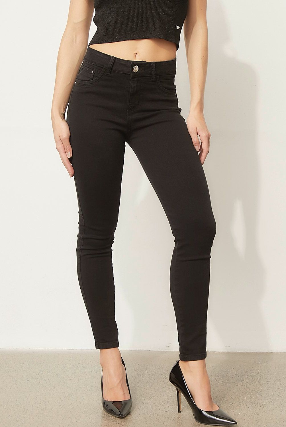 MOSSIMO - Jeans Skinny Tiro Súper Alto Mujer Mossimo