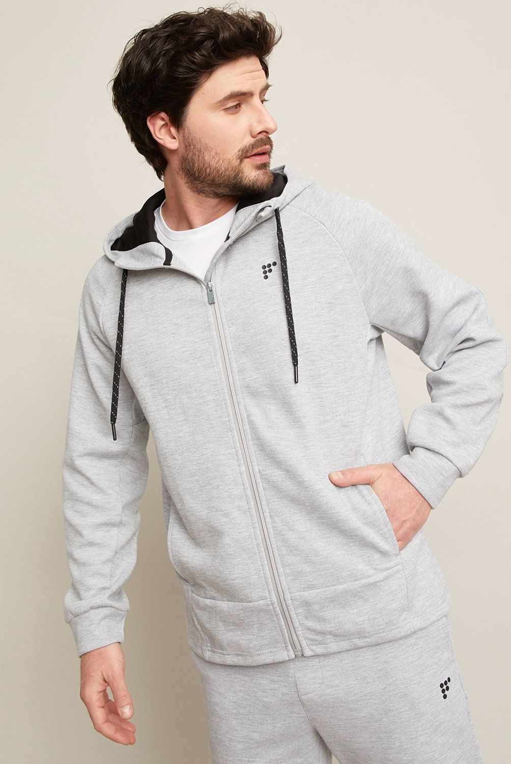 FRATTA - Polerón Deportivo Fratta con Gorro y Cierre Completo Hombre