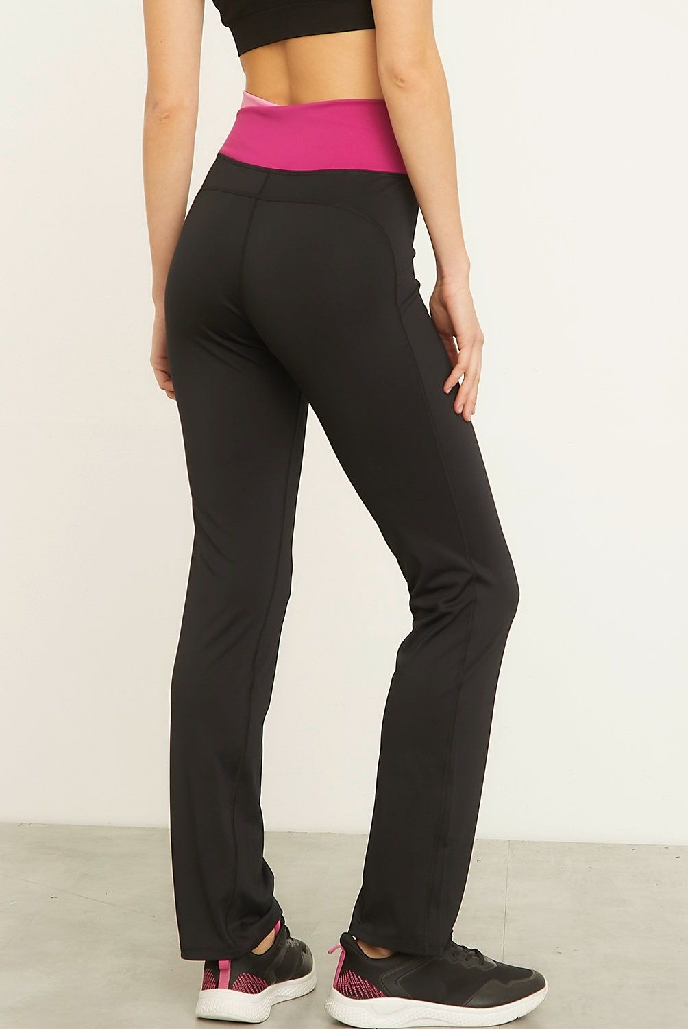 FRATTA - Calza Deportiva Fratta Mujer Tiro Alto Yoga Running Negra
