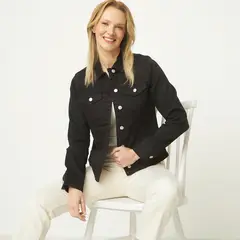 NEWPORT - Chaqueta Denim Mujer Manga Larga Estilo Casual