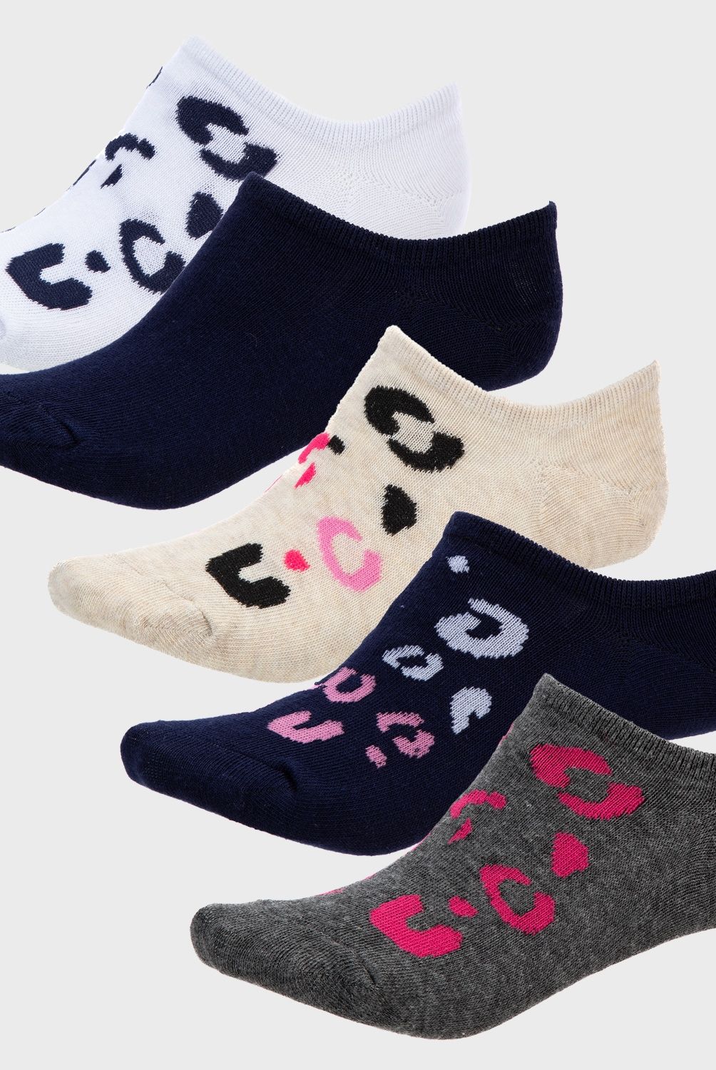 SYBILLA - Pack de 5 Calcetines Cortos Mujer Sybilla Algodón Estampados