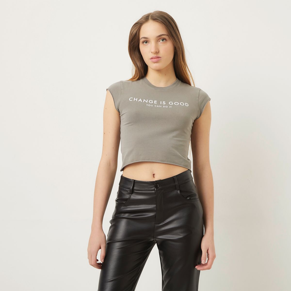 SYBILLA - Polera Casual Mujer Manga corta Algodón