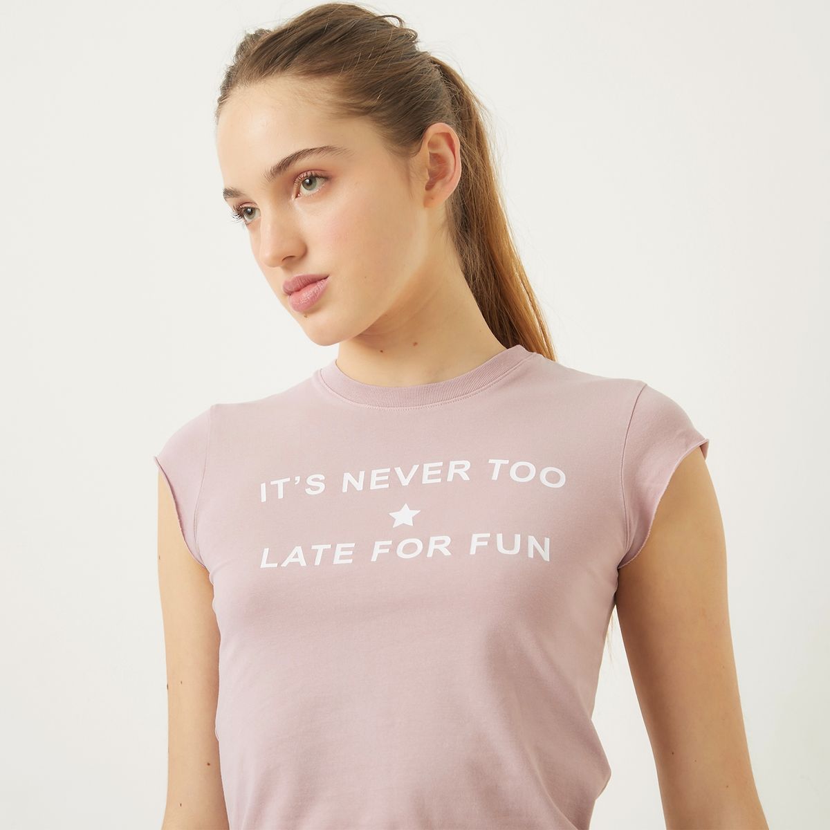 SYBILLA - Polera Casual Mujer Manga corta Algodón