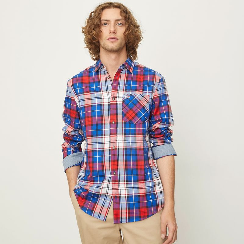 TOMMY HILFIGER - Camisa A Cuadros Manga Larga Hombre Tommy Hilfiger