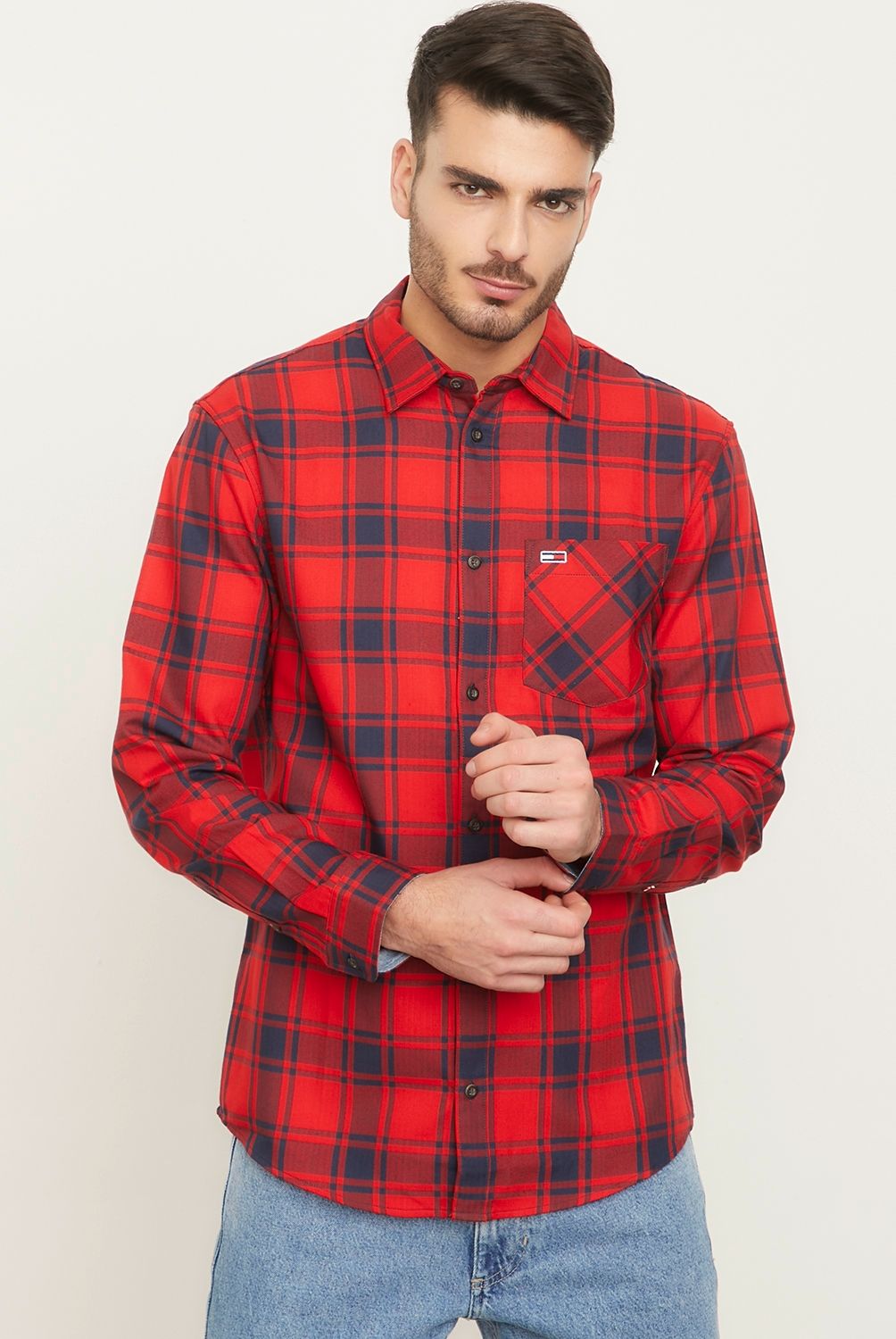 TOMMY HILFIGER - Camisa A Cuadros Manga Larga Hombre Tommy Hilfiger