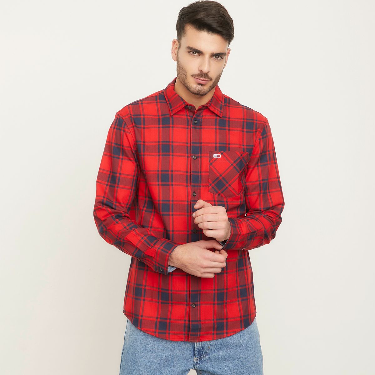 TOMMY HILFIGER - Camisa A Cuadros Manga Larga Hombre Tommy Hilfiger