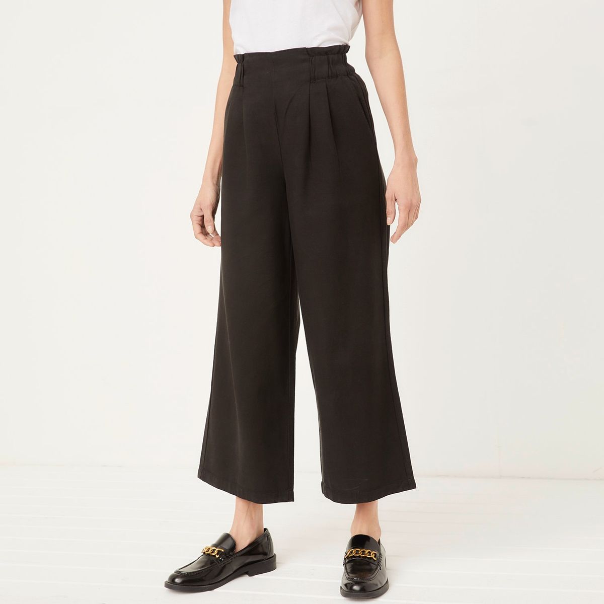 BASEMENT - Pantalón Culotte Tiro Medio Mujer Basement