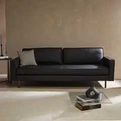 BASEMENT HOME - Sofá Ezra 3 Cuerpos 100% Cuero