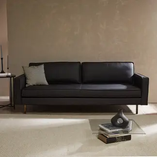 BASEMENT HOME - Sofá Ezra 3 Cuerpos Cuero