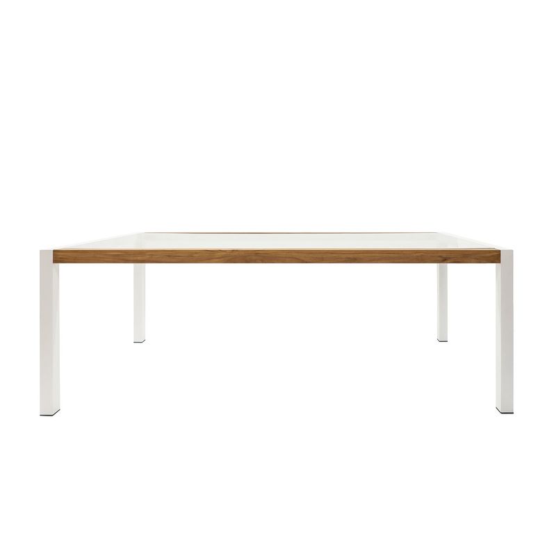 BASEMENT HOME - Mesa de Comedor 6 Puestos Glasgow Basement Home Vidrio y Aluminio