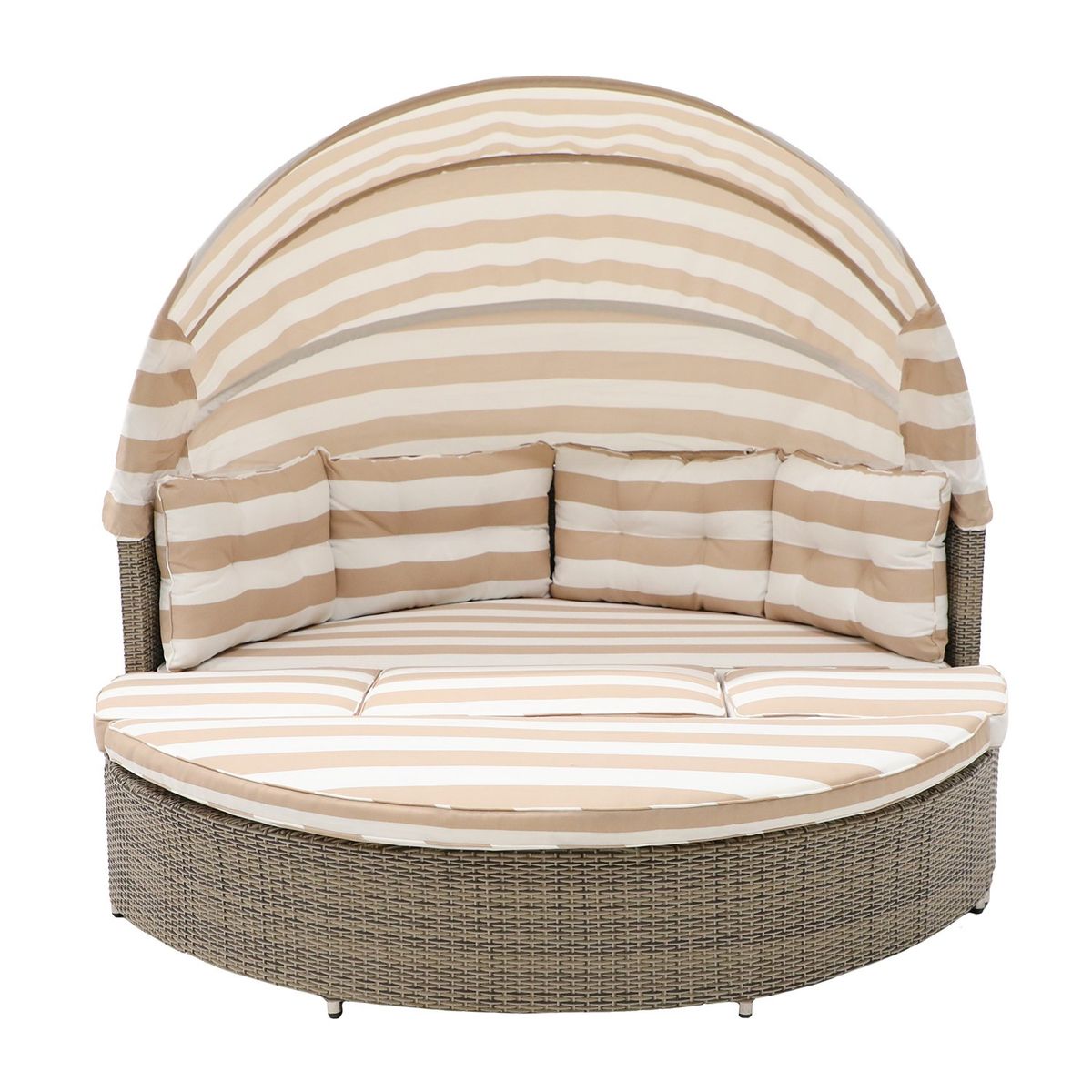 BASEMENT HOME - Cama Sarasota Rayas Beige/Crudo Basement Home