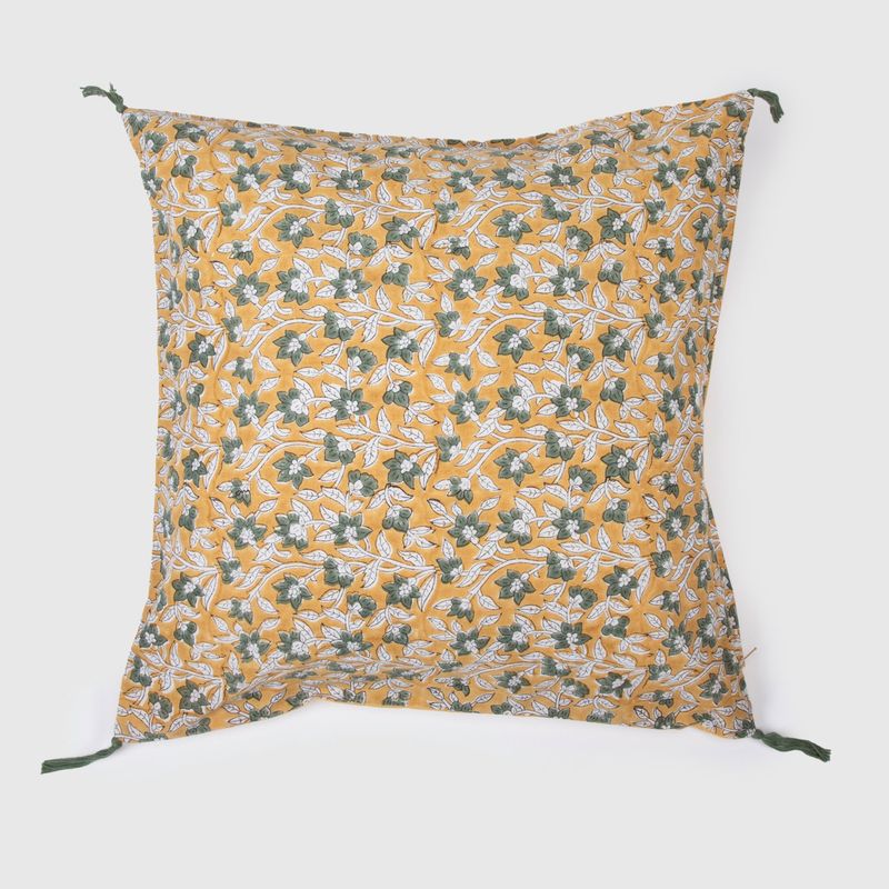BASEMENT HOME - Funda Cojín Basement Home Block Verde 50x50 cm Algodón