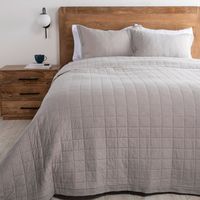 Cubrecama Estampado Square Blanco