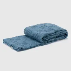 MICA KIDS - Manta Tejida Wash Knit 130X150 Cm Azul