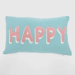 MICA KIDS - Cojín Decorativo Infantil Lino 30X50Cm Celeste