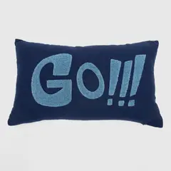 MICA KIDS - Cojín Infantil Rectangular "Go" Azul 30X50 Cm