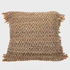 BASEMENT HOME - Cojín Jute Zig Negro 45X45 Cm