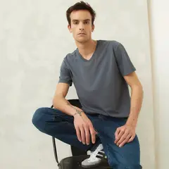 AMERICANINO - Polera Regular Fit Algodón Manga Corta Hombre