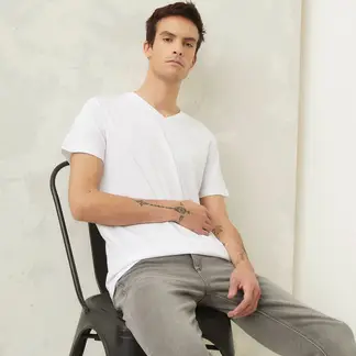 AMERICANINO - Polera Regular Fit Manga Corta Algodón