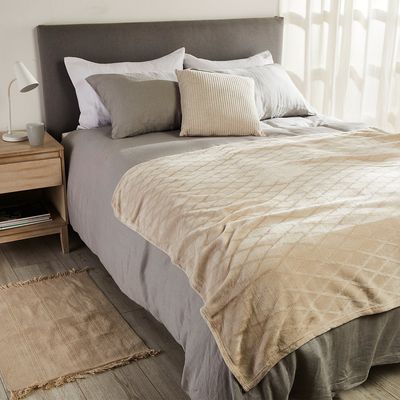 Imagen 2 del producto Manta Olas 130X150 Cm Beige