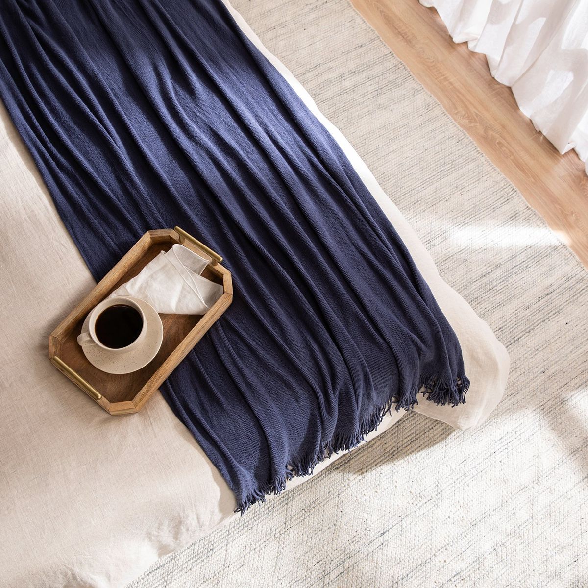 BASEMENT HOME - Manta Con Flecos 130 x 170 cm Basement Home