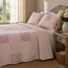 TEXTIL VIÑA - Cubrecama+ Funda De Almohada Patch