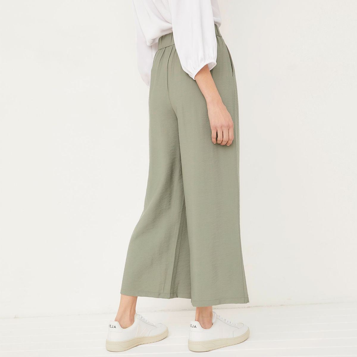 BASEMENT - Pantalón Culotte Alto Mujer Viscosa