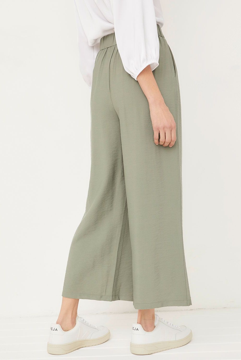 BASEMENT - Pantalón Culotte Alto Mujer Viscosa