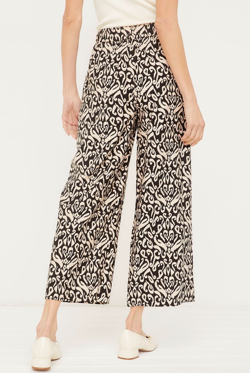 BASEMENT - Pantalón Culotte Alto Mujer Viscosa