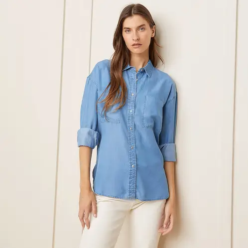 BASEMENT - Blusa Camisera Manga Larga Mujer